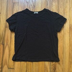 Buck Mason slub easy crew cotton women’s small black t shirt